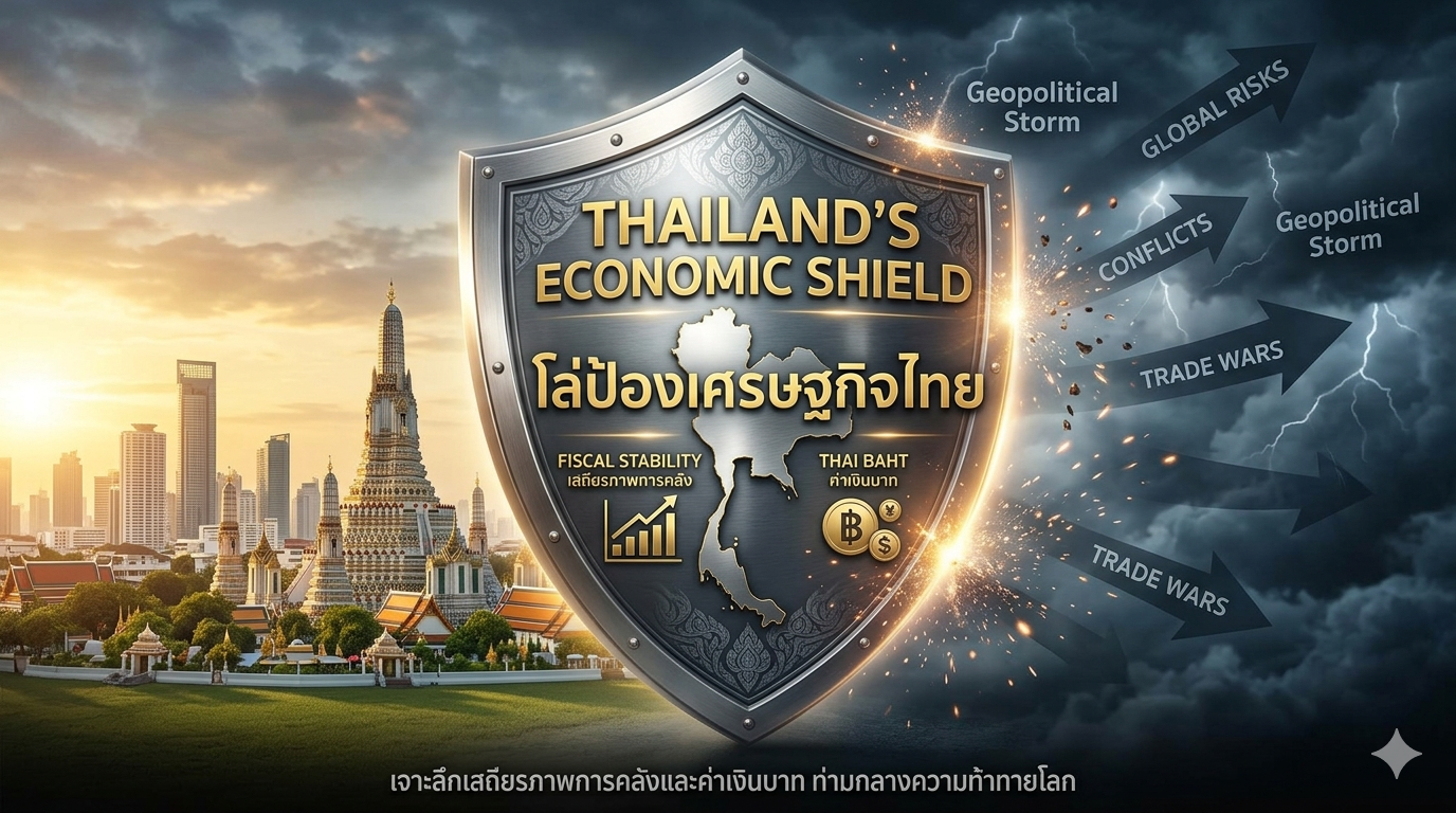 โล่ป้องเศรษฐกิจไทย:-เจาะลึกเสถียรภาพการคลังและค่าเงินบาท-ท่ามกลางพายุภูมิรัฐศาสตร์โลก
