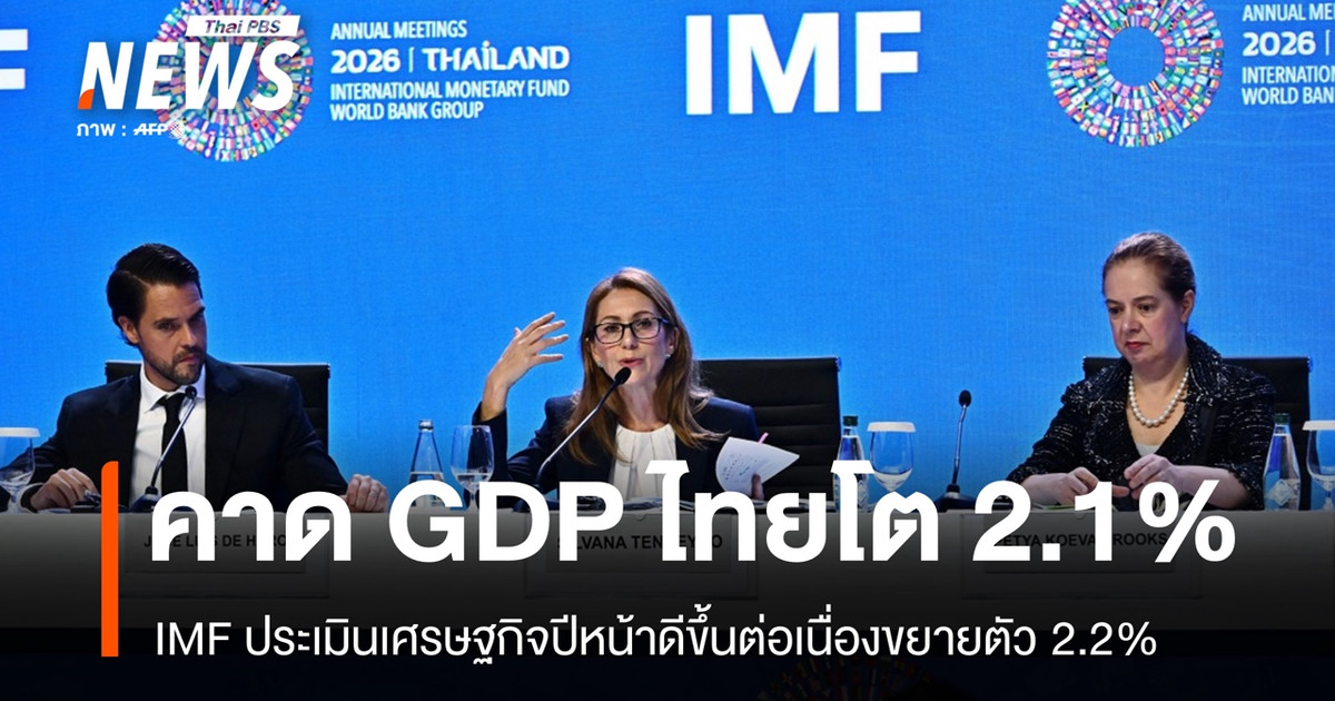 ไอเอ็มเอฟประเมินเศรษฐกิจไทยปีนี้ขยายตัวได้-2.1%-และดีขึ้นต่อเนื่องในปี-2570